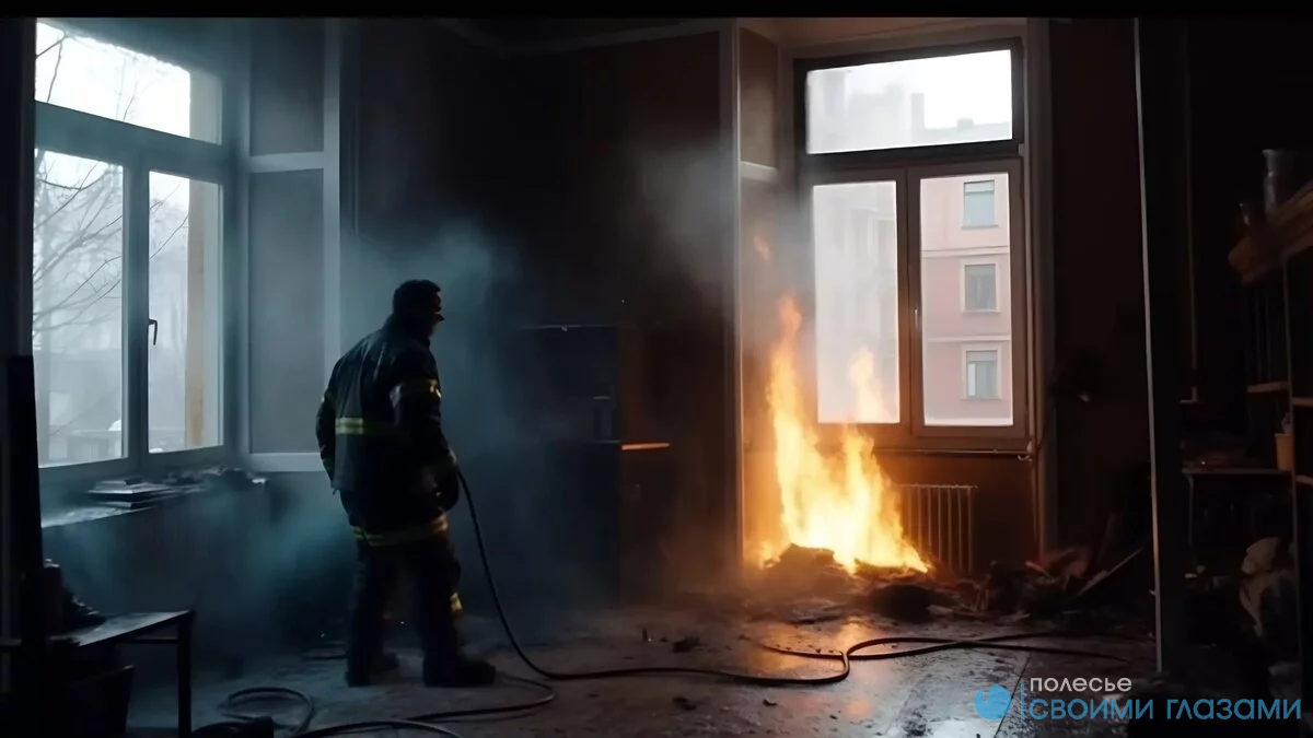 Работники МЧС на пожаре в Мозыре спасли мужчину