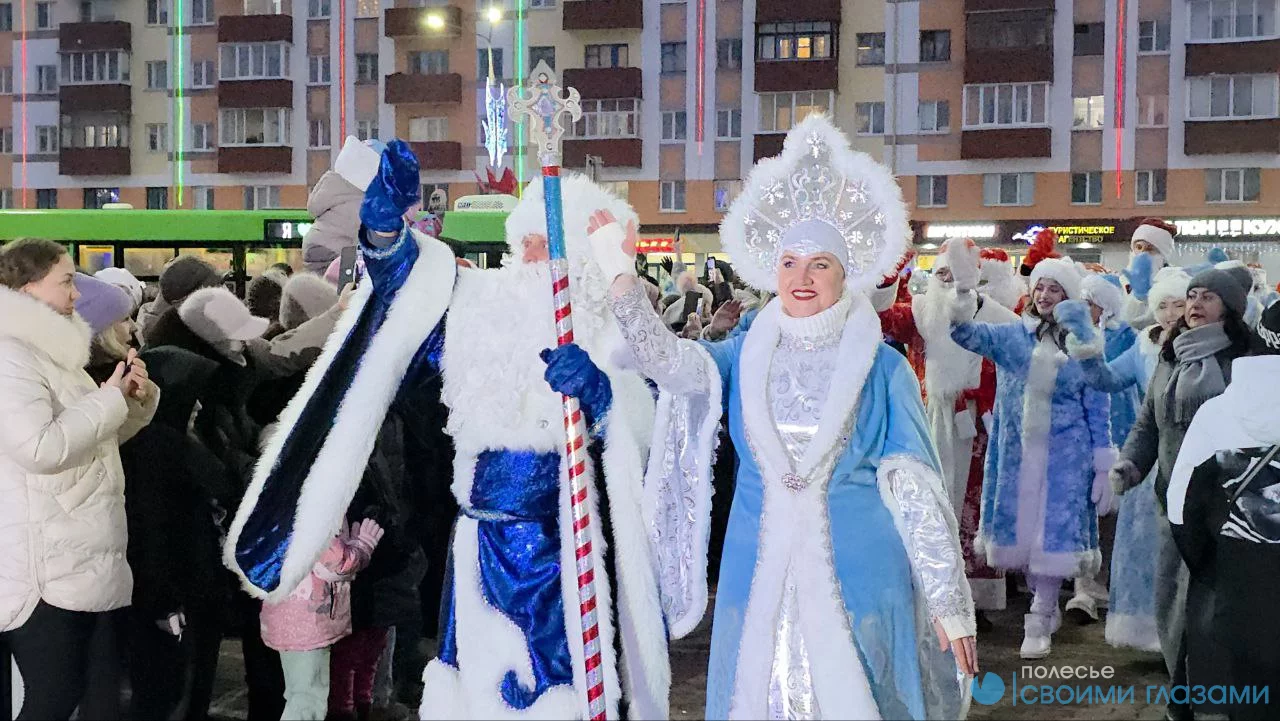 В Мозыре зажгли главную ёлку!