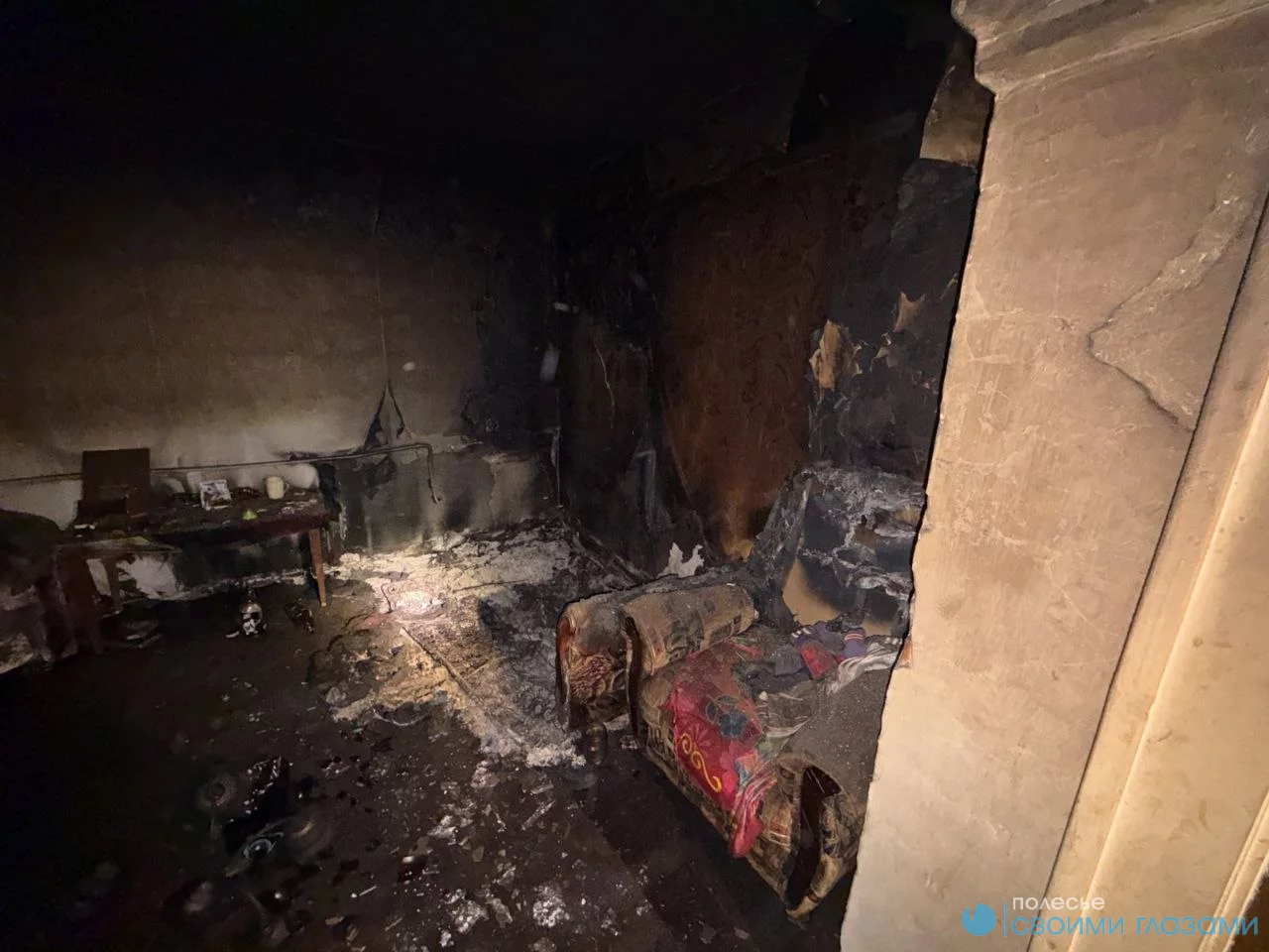 В Мозырском районе при пожаре погиб мужчина